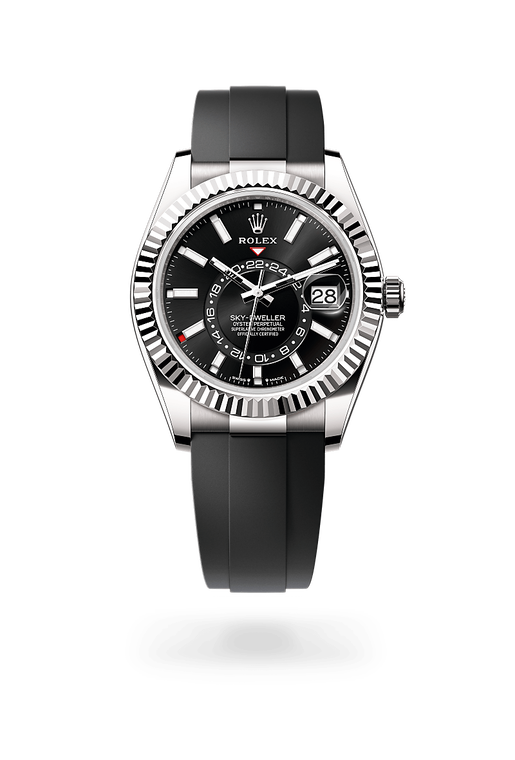rolex sky-dweller in 18 ct white gold, m336239-0002 - ben bridge