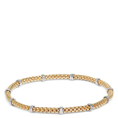 Toscano Popcorn Style Bracelet, 14K Yellow Gold