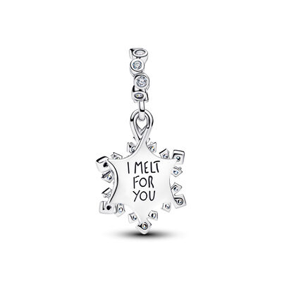Pandora Opalescent Snowflake Double Dangle Charm