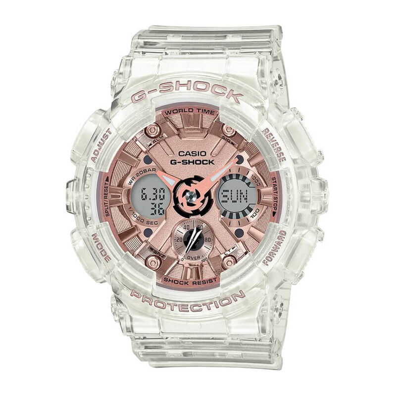 G-Shock S-Series Rose Dial Transparent Watch, 49mm image number 0