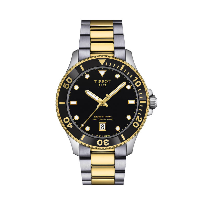TISSOT Seastar 1000 Black Dial Watch, 40mm image number 0