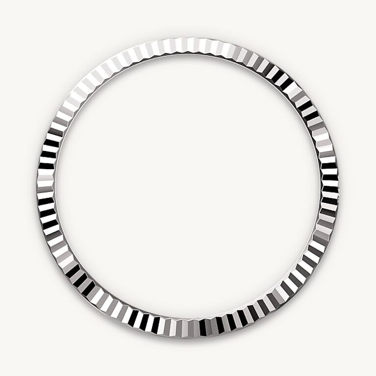 rolex datejust in white rolesor - combination of oystersteel and white gold, m126234-0071 - fluted bezel - ben bridge
