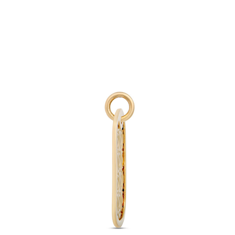 Textured Dog Tag Pendant, 14K Yellow Gold image number 2
