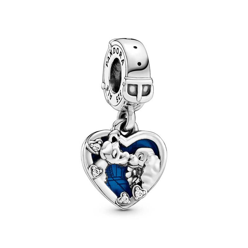 Pandora Disney Lady and the Tramp Heart Enamel & CZ Dangle Charm image number 0