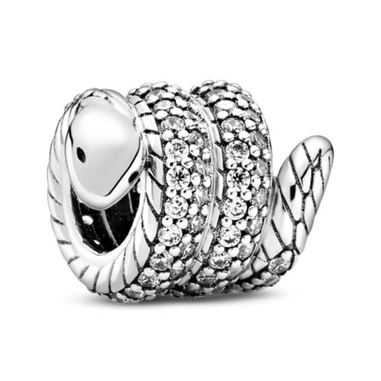 Pandora Sparkling Wrapped Snake CZ Charm - 799099C01 | Ben Bridge Jeweler