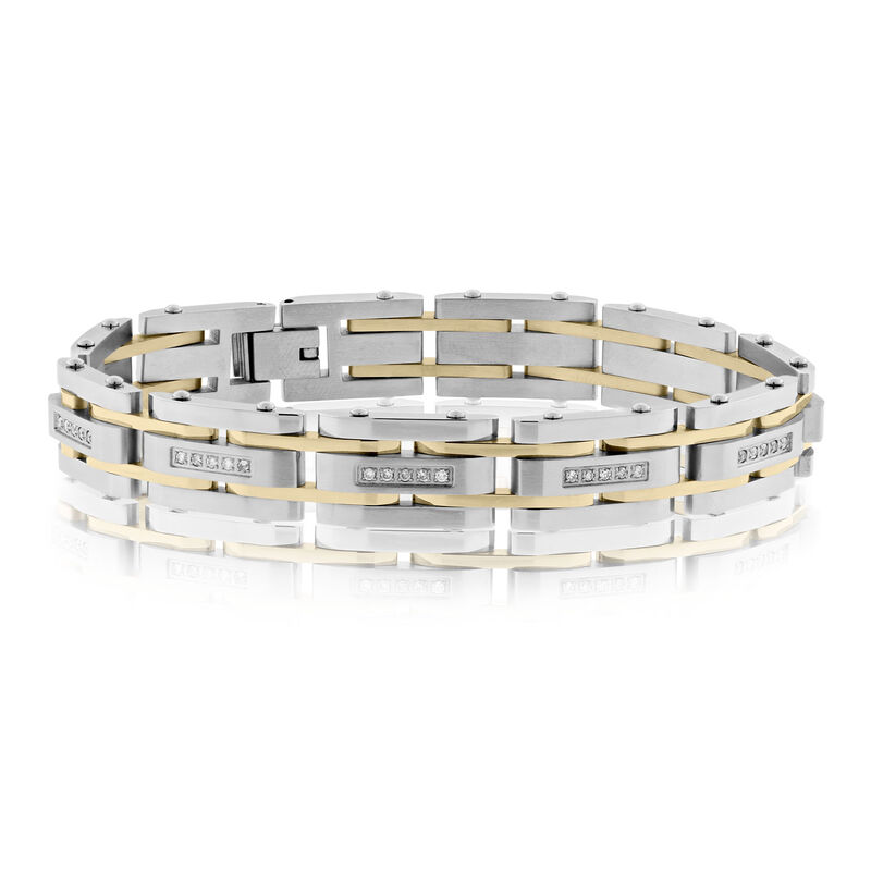 Stainless Steel Diamond Bracelet image number 0