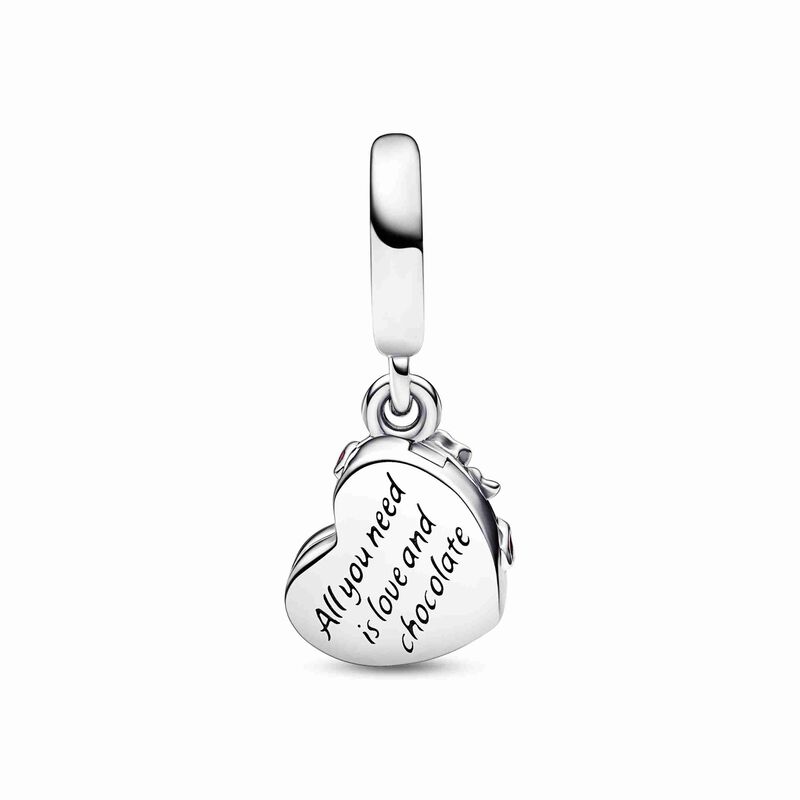 Pandora Openable Heart Chocolate Gift Box Dangle Charm image number 1