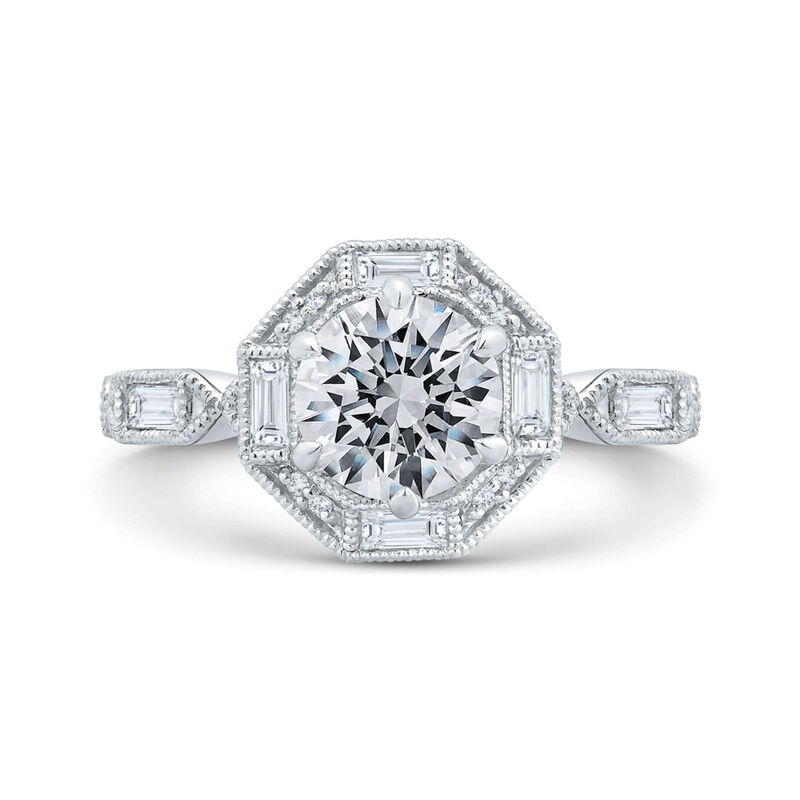 Bella Ponte Engagement Ring Setting, 14K White Gold image number 1
