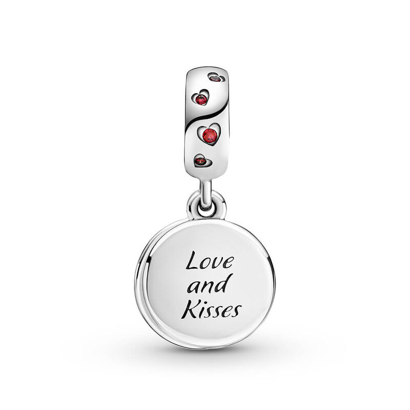 Pandora Disney Mickey Mouse & Minnie Mouse Love and Kisses CZ & Enamel Dangle Charm image number 2