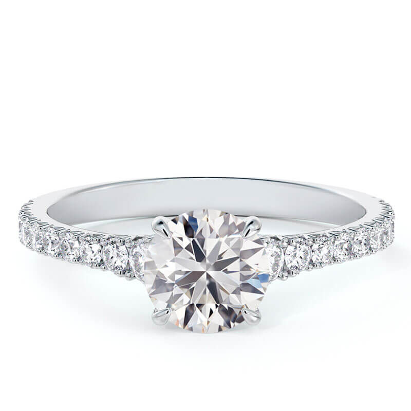 De Beers Forevermark Icon™ Round Diamond Engagement Ring 18K image number 0