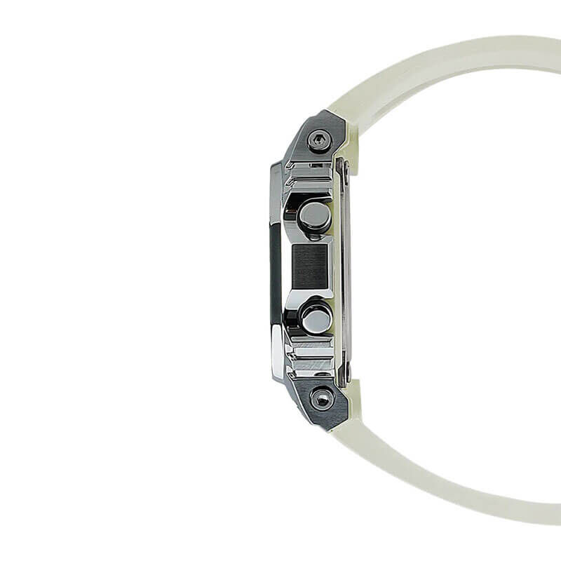 G-Shock Steel White Strap Rectangular Watch, 43.8mm image number 1