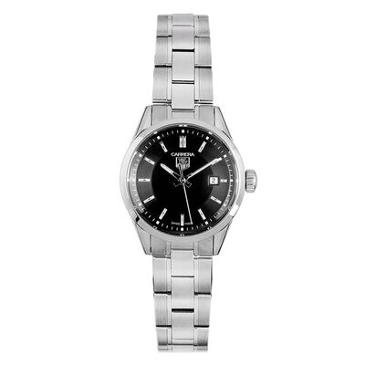 Pre-Owned TAG Heuer Lady Carrera Black Dial Watch, 27mm