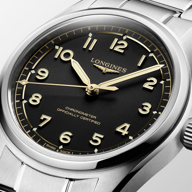 Longines Spirit Pilot Black Dial Watch, 39mm image number 3