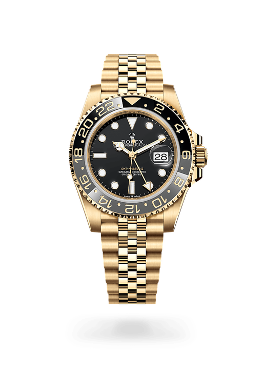 rolex gmt-master ii in 18 ct yellow gold, m126718grnr-0001 - ben bridge