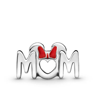 Pandora Disney Minnie Mouse Bow & Mom Enamel Charm