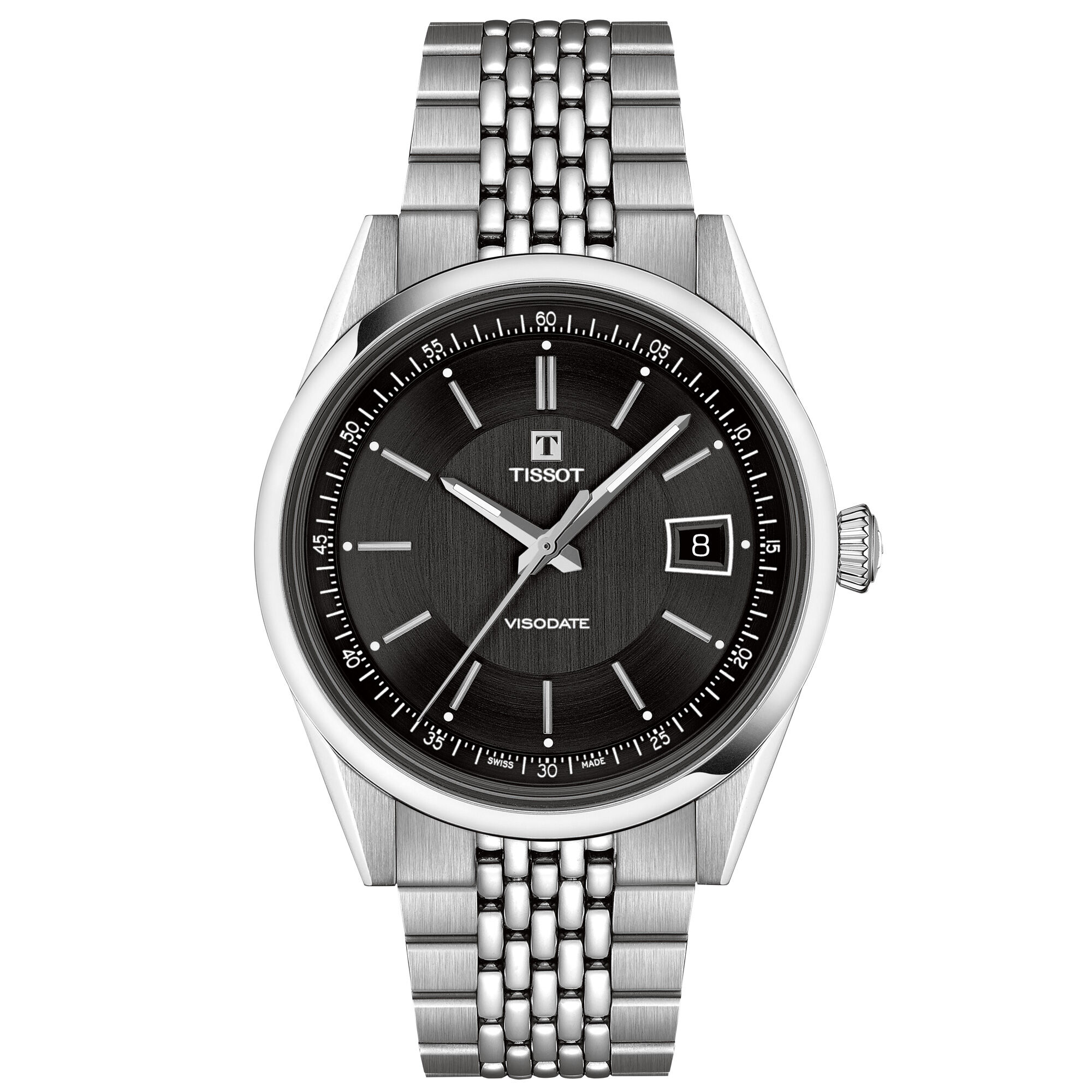 TISSOT Visodate Black Dial Watch, 39mm