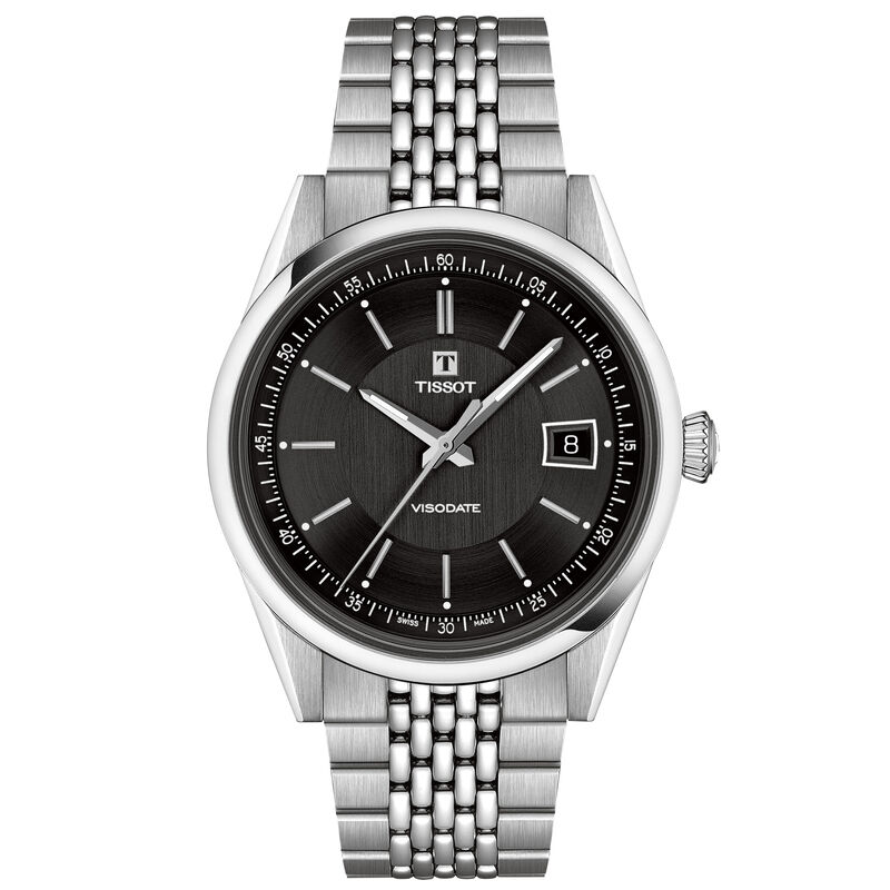 TISSOT Visodate Black Dial Watch, 39mm image number 0
