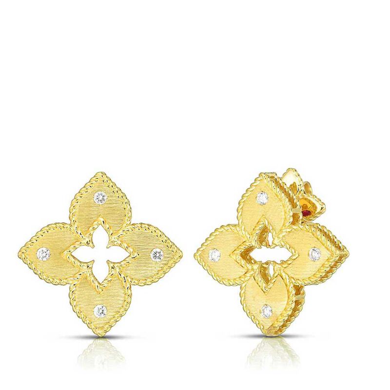 Roberto Coin Petite Venetian Princess Diamond Stud Earrings 18K image number 1