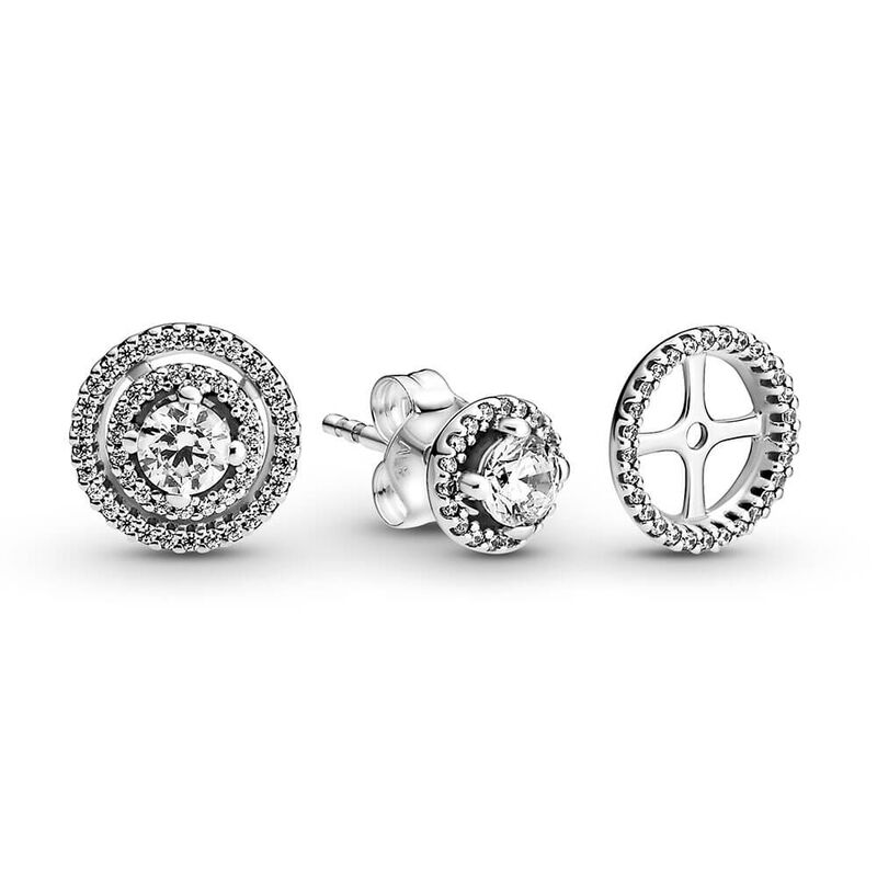 Pandora Sparkling Double Halo CZ Stud Earrings image number 1