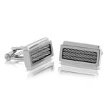Cable Cuff Links in Stainless Steel