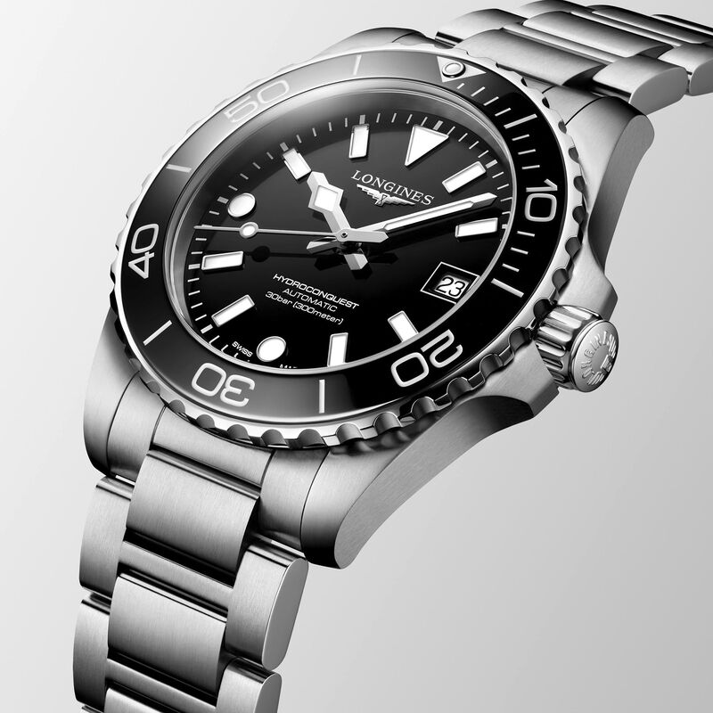 Longines Hydroconquest Black Dial Watch, 39mm image number 1