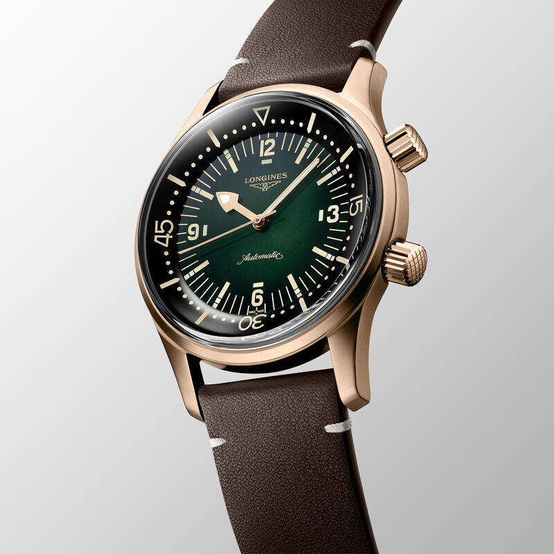 Longines Legend Diver Bronze Green Dial Watch, 42mm image number 1