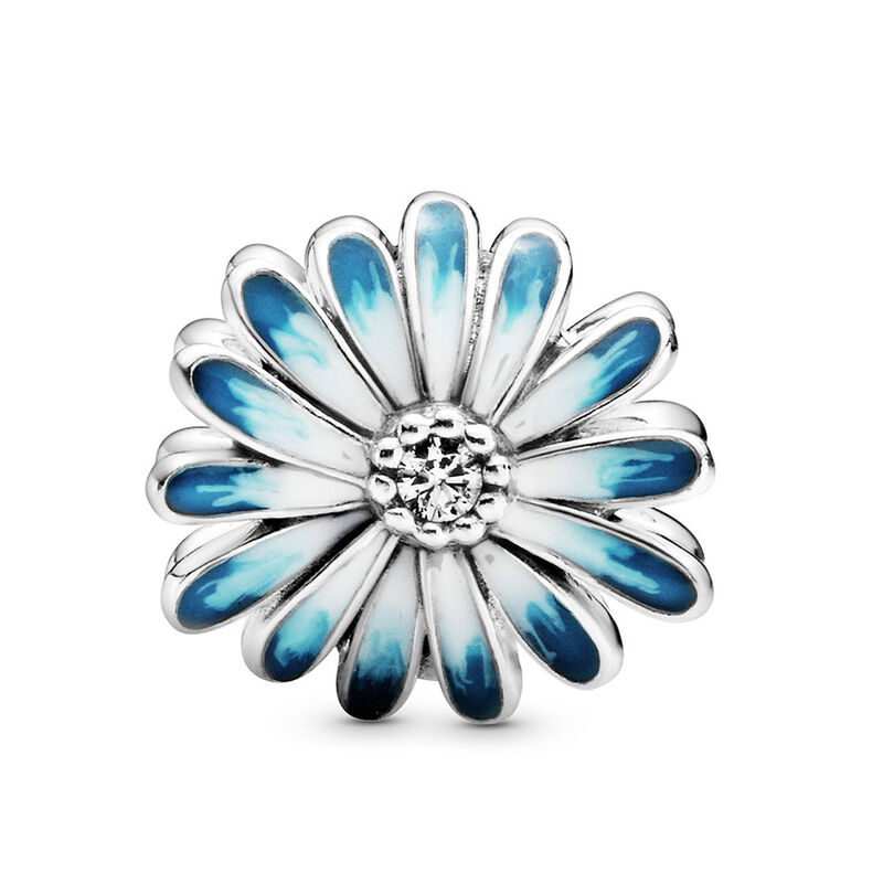 Pandora Blue Daisy Flower Enamel Charm image number 2