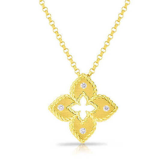 Roberto Coin Petite Venetian Princess Diamond Necklace 18K ...