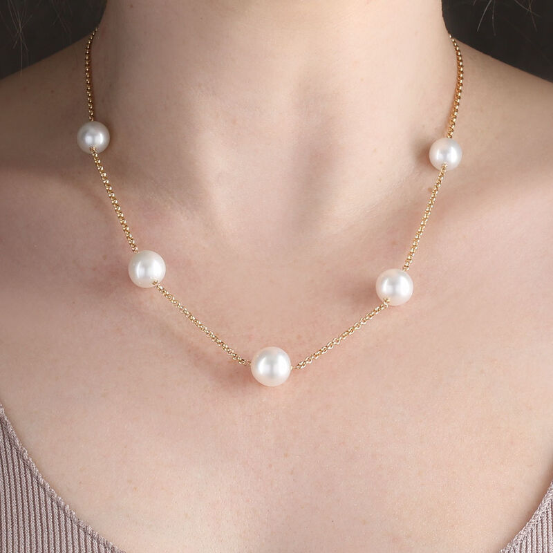 Cultured South Sea Pearl Necklace 14K image number 1