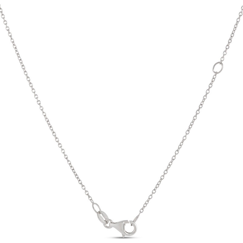 Open Circle Pendant with Round Diamonds, 1 &frac12; Total Carat Weight, 14K White Gold image number 2