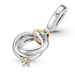 Pandora Two-tone Wedding Rings CZ Dangle Charm