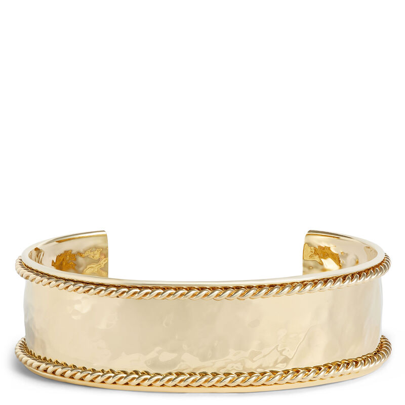 Toscano 20mm Beaded Cuff, 14K Yellow Gold image number 0