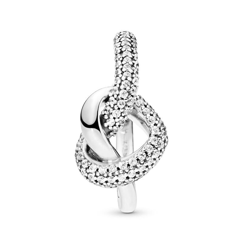 Pandora Knotted Heart CZ Ring image number 1