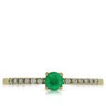 Emerald & Diamond Ring 14K