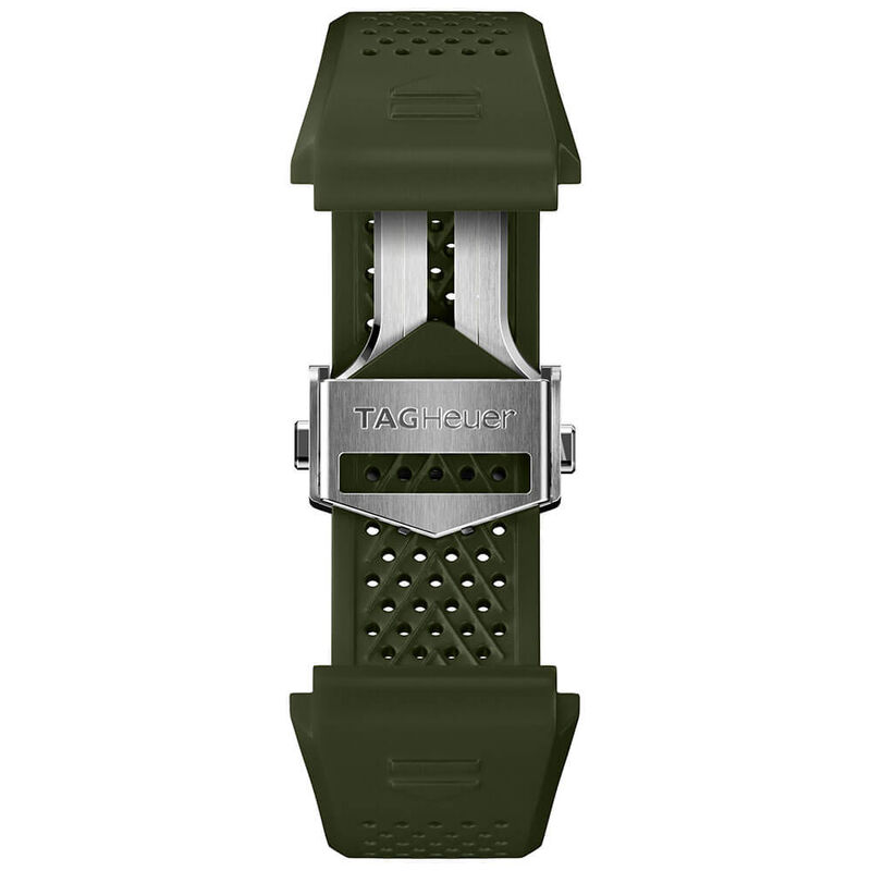 TAG Heuer Connected Calibre E4 45mm  Khaki Rubber Watch Strap image number 1