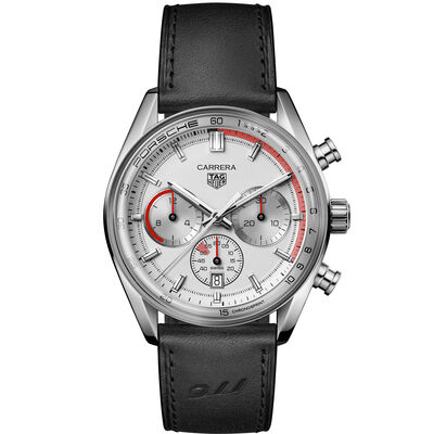 TAG Heuer Carrera Chronosprint x Porsche White Dial Watch, 42mm