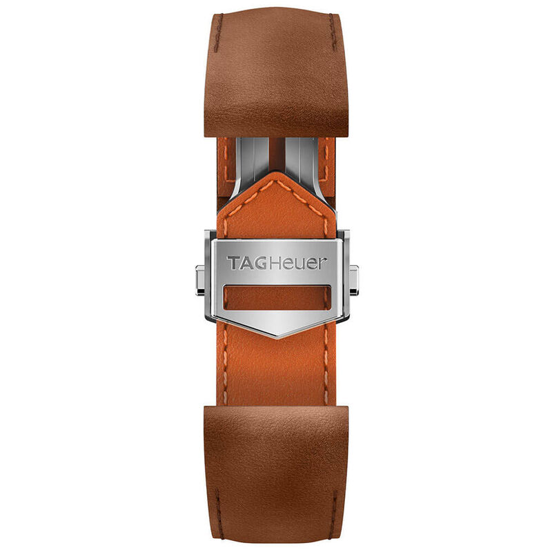 TAG Heuer Connected Calibre E4 42mm Brown Leather Watch Strap image number 0