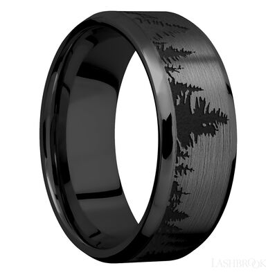 Zirconium with Satin , Polish Finish