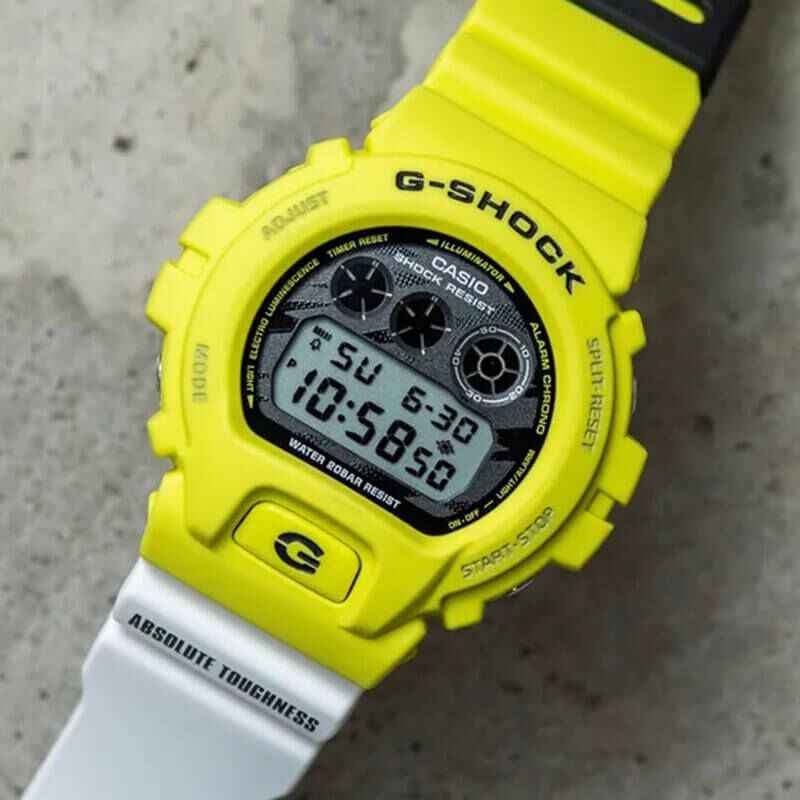 G-Shock Yellow & White Digital Watch, 53.2mm image number 2