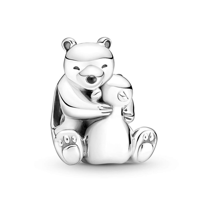Pandora Hugging Polar Bears Enamel Charm image number 0