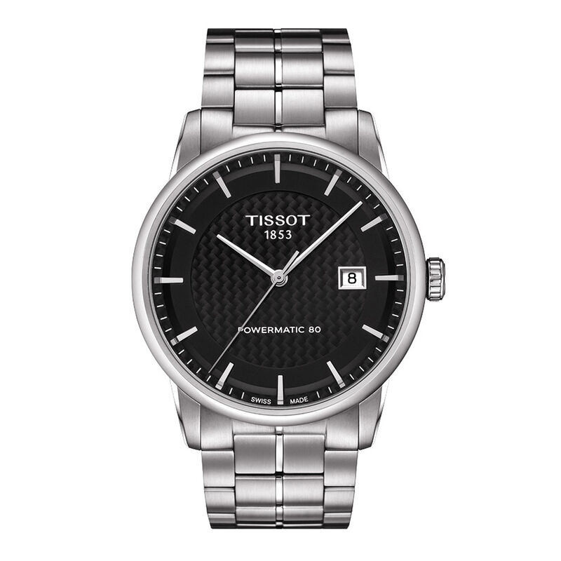 Tissot Luxury Powermatic 80 Black Dial Steel Auto Watch, 41mm image number 0