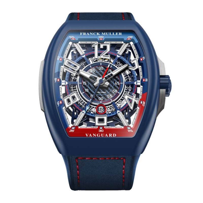 Franck Muller Vanguard Racing Bill Auberlen Edition Blue Dial Watch, 44mm x 53.7mm image number 0