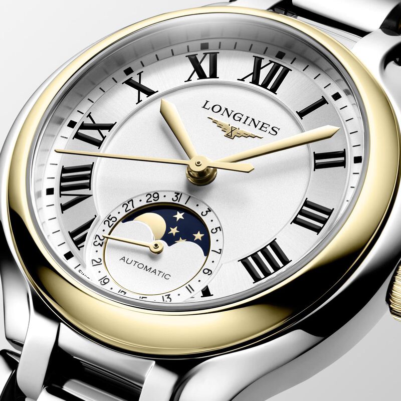 Longines Primaluna Moonphase White Dial Watch, 34mm image number 3