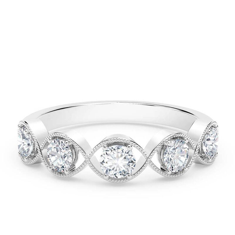 De Beers Forevermark Tribute™ Braided 5-Stone Diamond Ring 18K image number 1