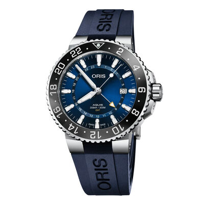 Oris Aquis GMT Date Blue Dial Watch, 43 mm
