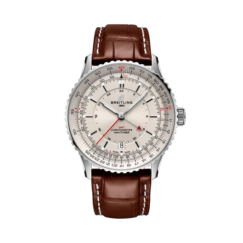 Breitling Navitimer Automatic GMT Silver Dial Watch, 41mm image number 0