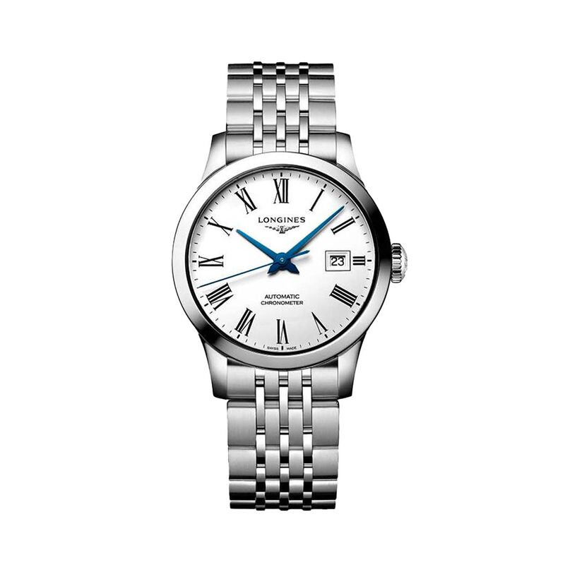 Longines Record White Dial Watch, 30mm image number 0
