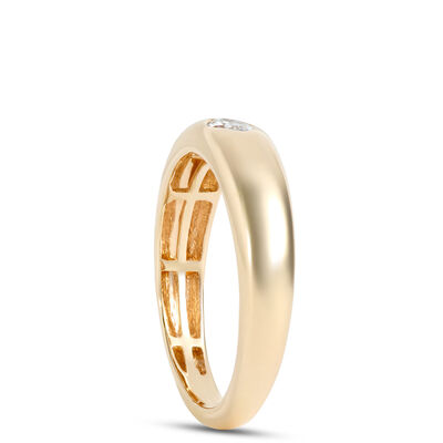 Solitaire Marquise Diamond Band, 14K Yellow Gold