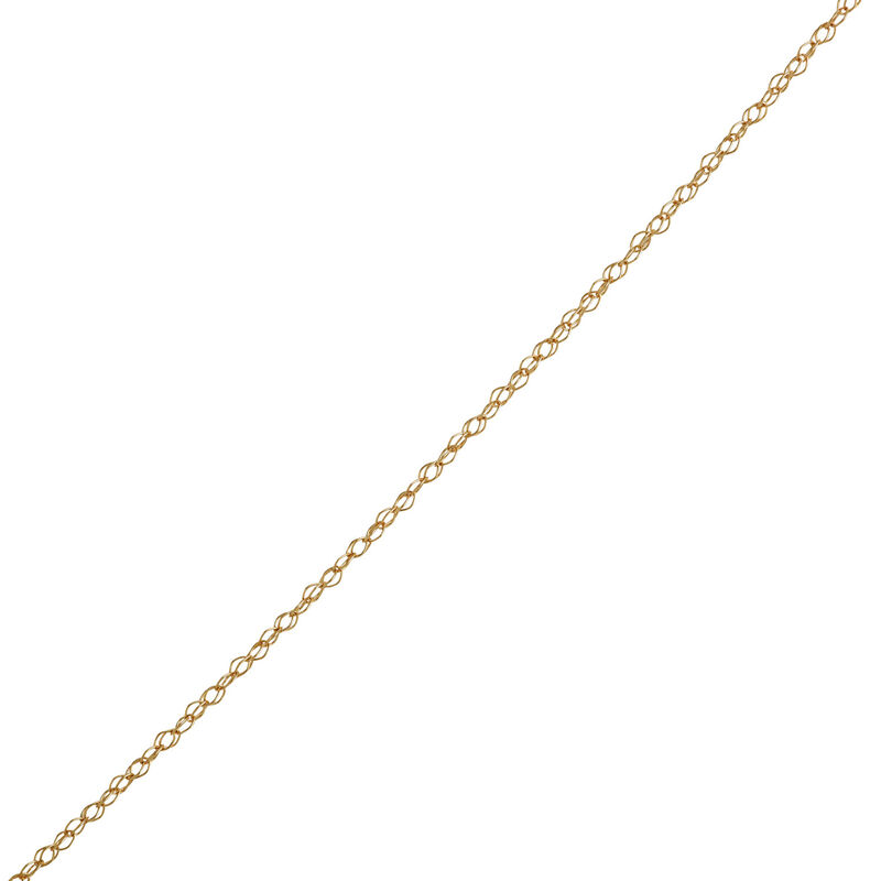 Classic Round Aquamarine Pendant Necklace, 14K Yellow Gold image number 3