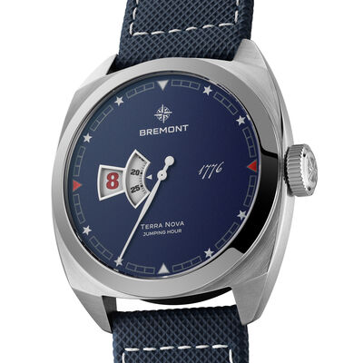 Bremont Terra Nova Jumping Hour 1776 Blue Dial Watch, 40.5mm
